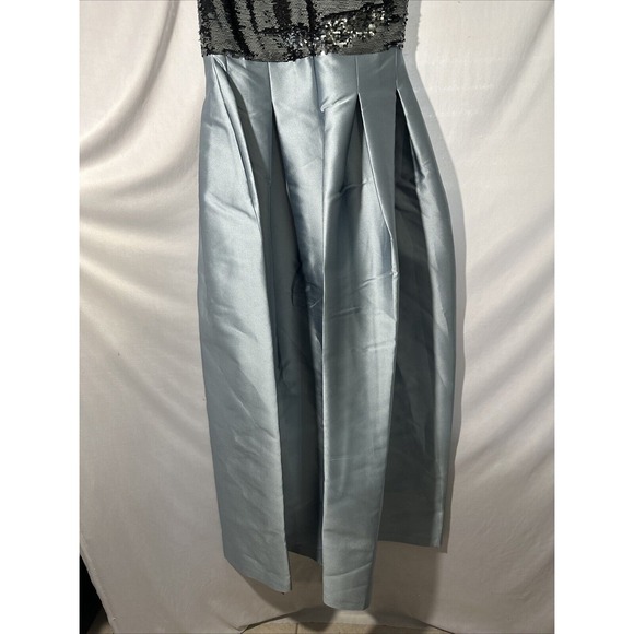 NWT‎ $995 SACHIN & BABI [ 8 ] A Line Sequin Erica Ball Gown Silver Ash Blue - Picture 13 of 13